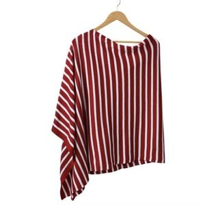 Red & White Gameday Poncho